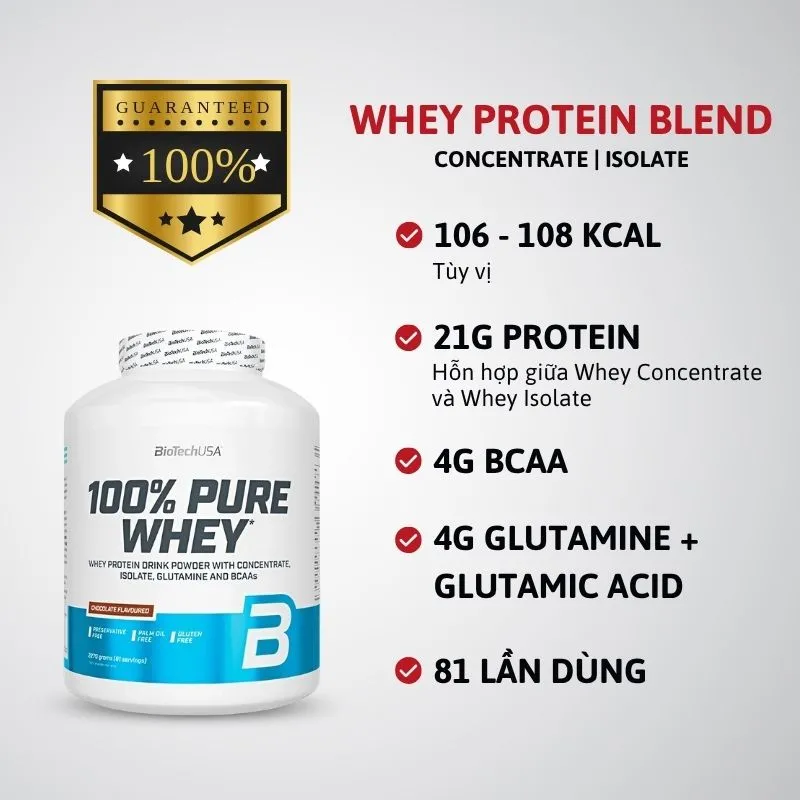 BiotechUSA 100% Pure Whey 2270g - Ảnh 2