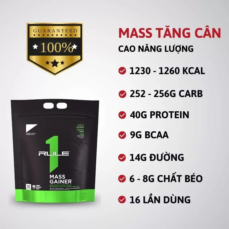 Alternative view of Rule1 Mass Gainer 11.5lbs